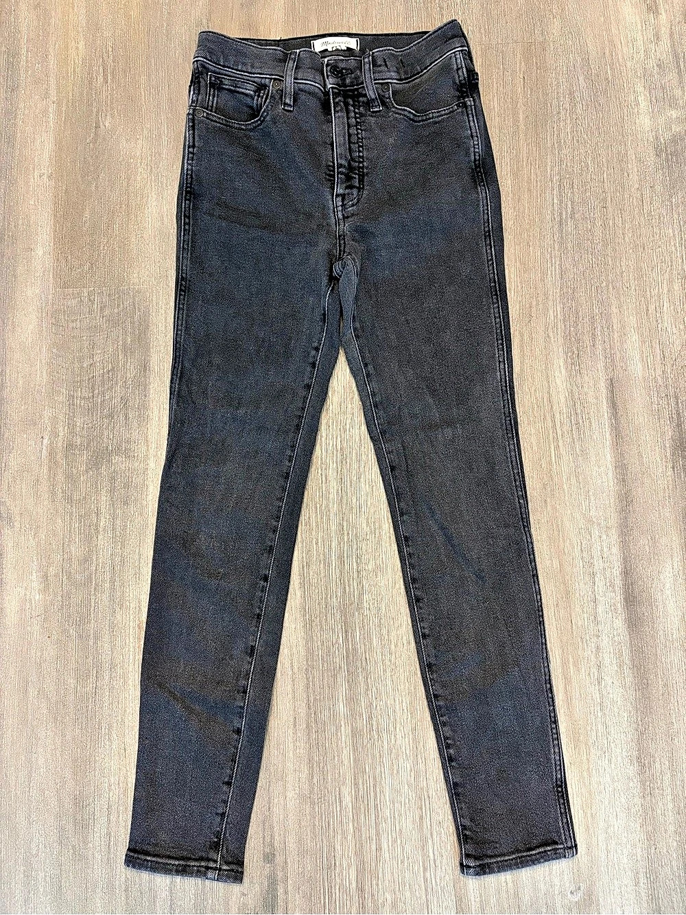 Madewell High-Rise Skinny Jeans in Black Wash Size 27